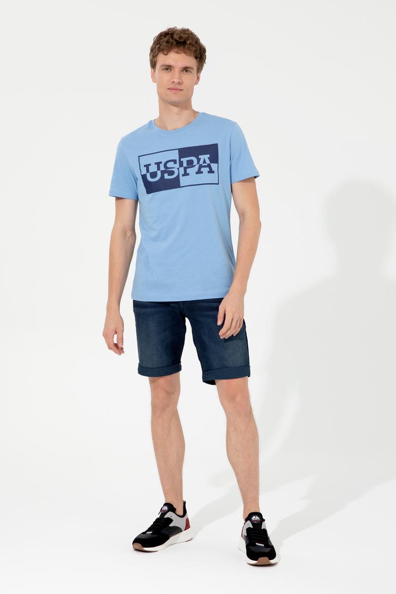 Erkek Koyu Mavi Bisiklet Yaka Tişört - 50247339153