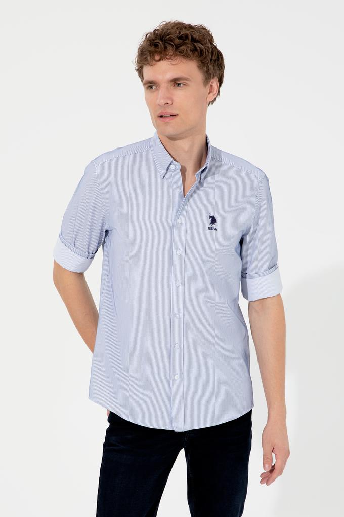 Erkek Lacivert Uzun Kollu Gömlek