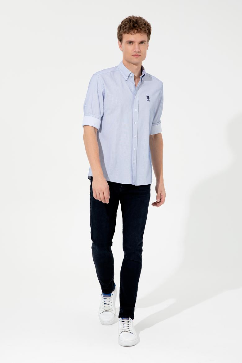 Erkek Lacivert Uzun Kollu Gömlek - 50247745016