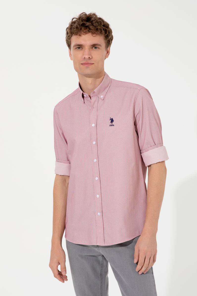 Erkek Kırmızı Uzun Kollu Gömlek