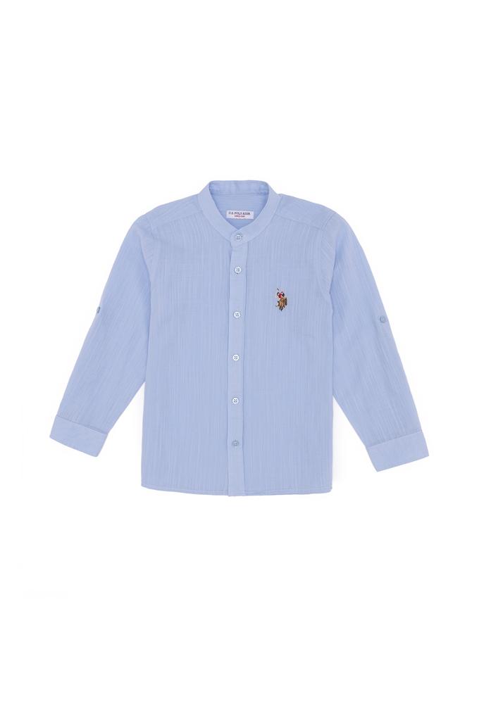 Erkek Çocuk Açık Mavi Gömlek Uzunkol