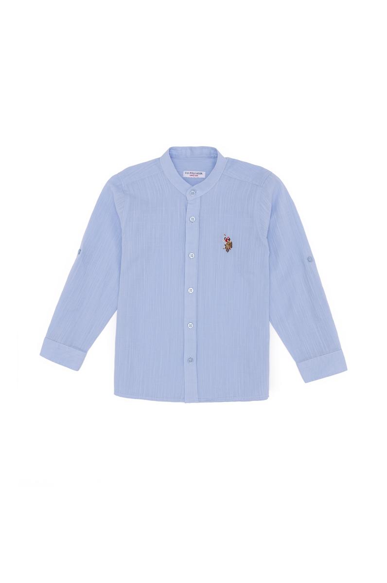 Erkek Çocuk Açık Mavi Gömlek Uzunkol