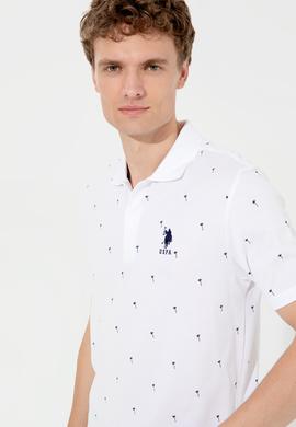 Erkek Beyaz Polo Yaka Tişört - 50249159010