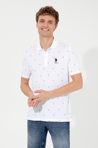 Erkek Beyaz Polo Yaka Tişört