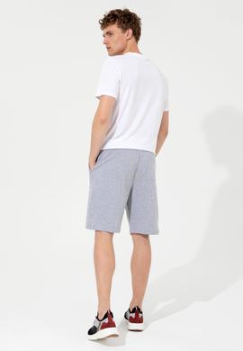 Erkek Gri Melanj Örme Şort - 50246715014