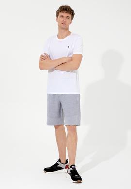 Erkek Gri Melanj Örme Şort - 50246715014