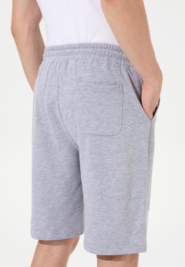 Erkek Gri Melanj Örme Şort - 50246715014