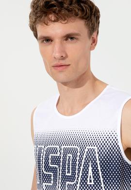 Erkek Beyaz Bisiklet Yaka Tişört - 50248575007