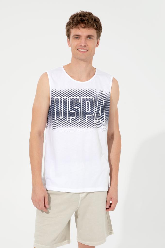 Erkek Beyaz Bisiklet Yaka Tişört