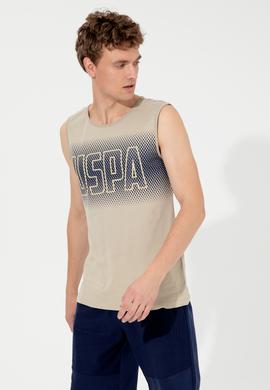 Erkek Haki Bisiklet Yaka T-Shirt - 50248575020