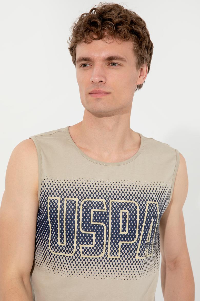 Erkek Haki Bisiklet Yaka T-Shirt - 50248575020