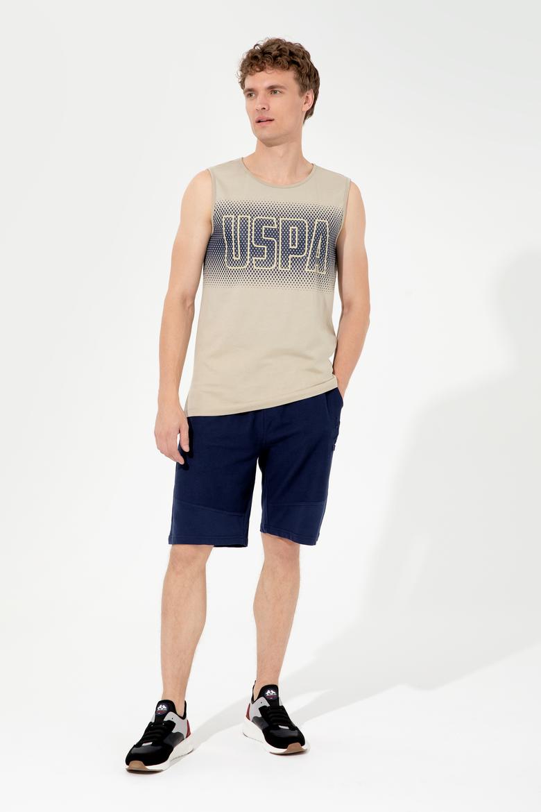 Erkek Haki Bisiklet Yaka T-Shirt - 50248575020