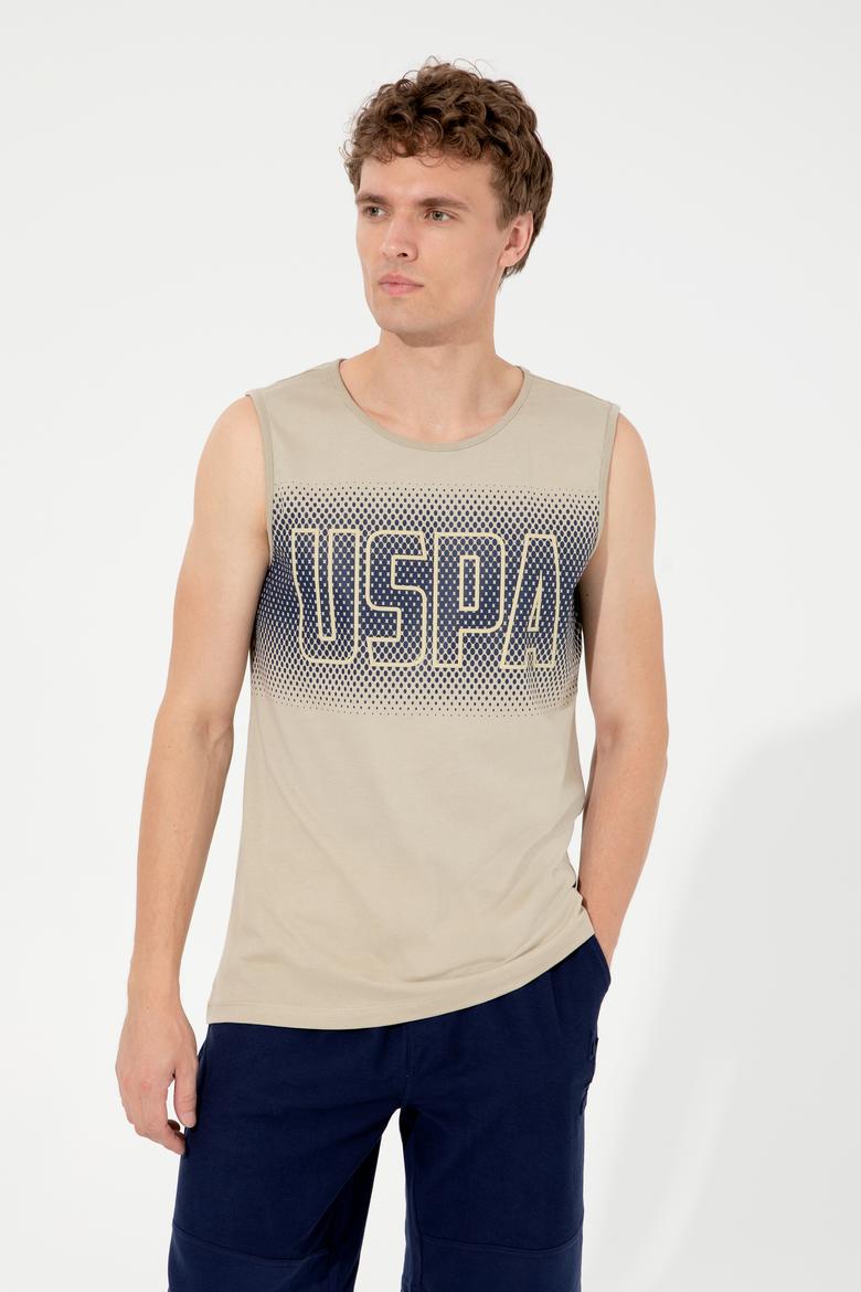 Erkek Haki Bisiklet Yaka T-Shirt - 50248575020