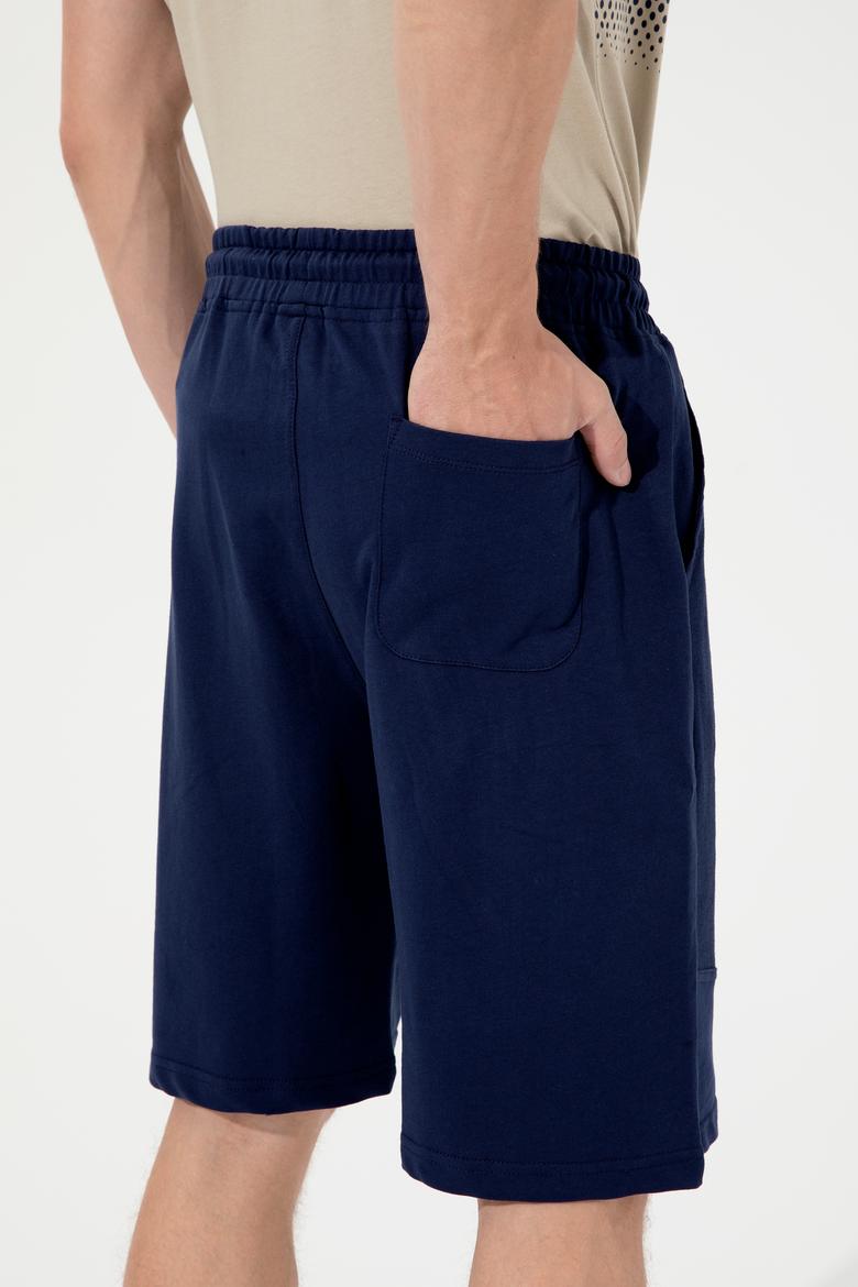 Erkek Lacivert Örme Şort - 50246715006
