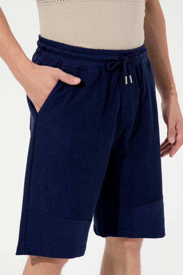 Erkek Lacivert Örme Şort - 50246715006