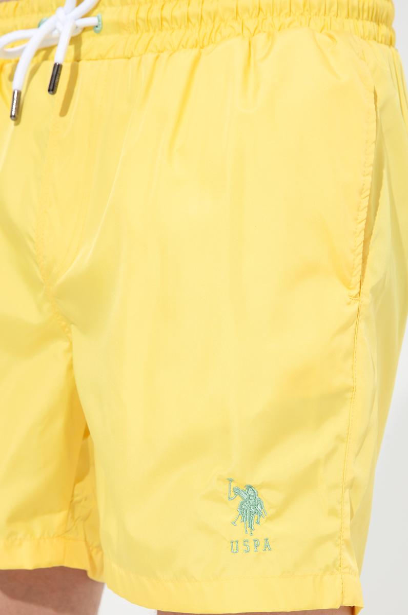 Erkek Açık Sarı Deniz Şortu