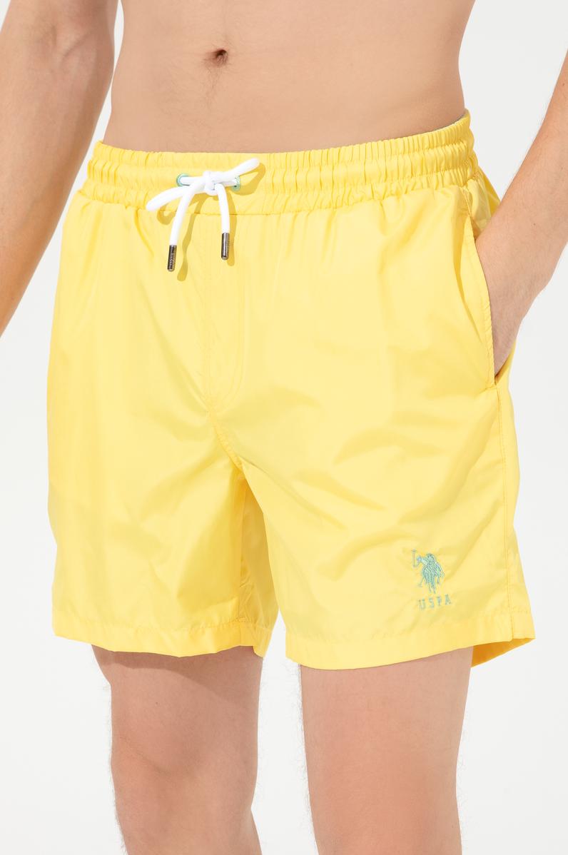 Erkek Açık Sarı Deniz Şortu