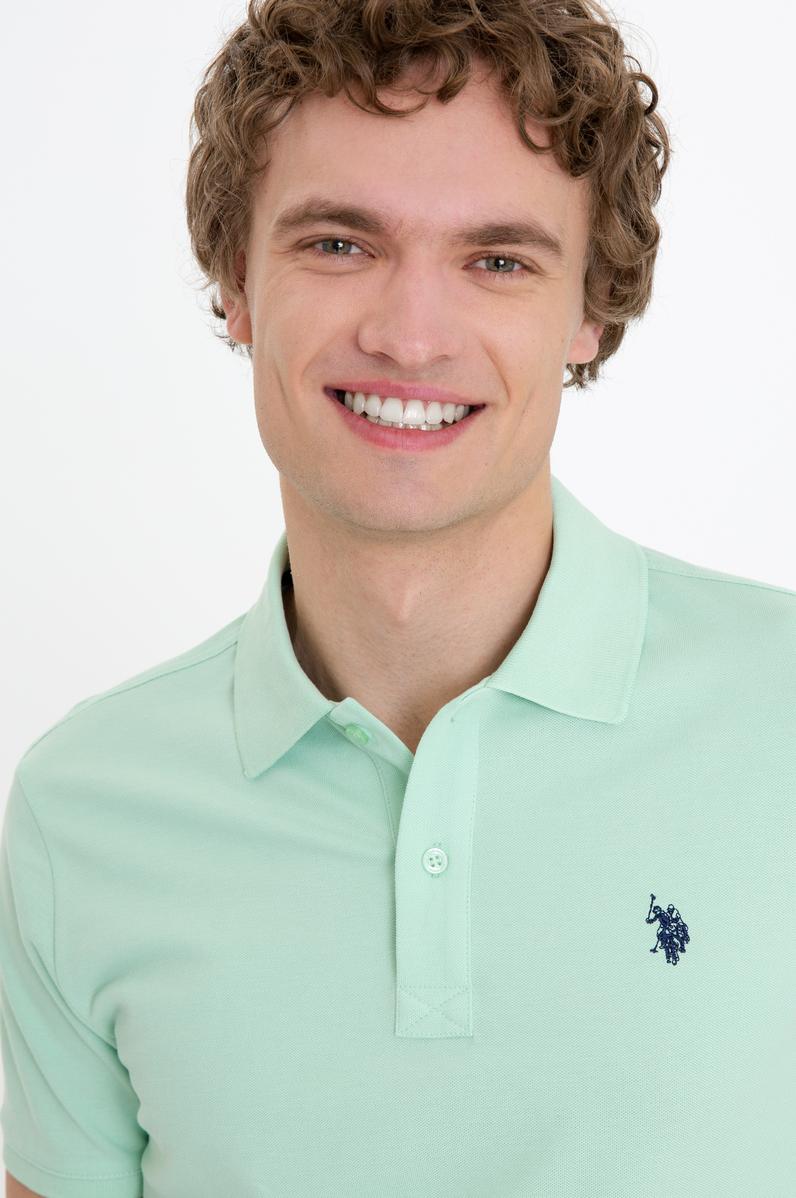 Erkek Mint Basic Polo Yaka Tişört