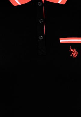 Kadın Siyah Polo Yaka Tişört - 50248051084