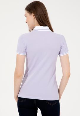 Kadın Lila Polo Yaka T-Shirt - 50248051077