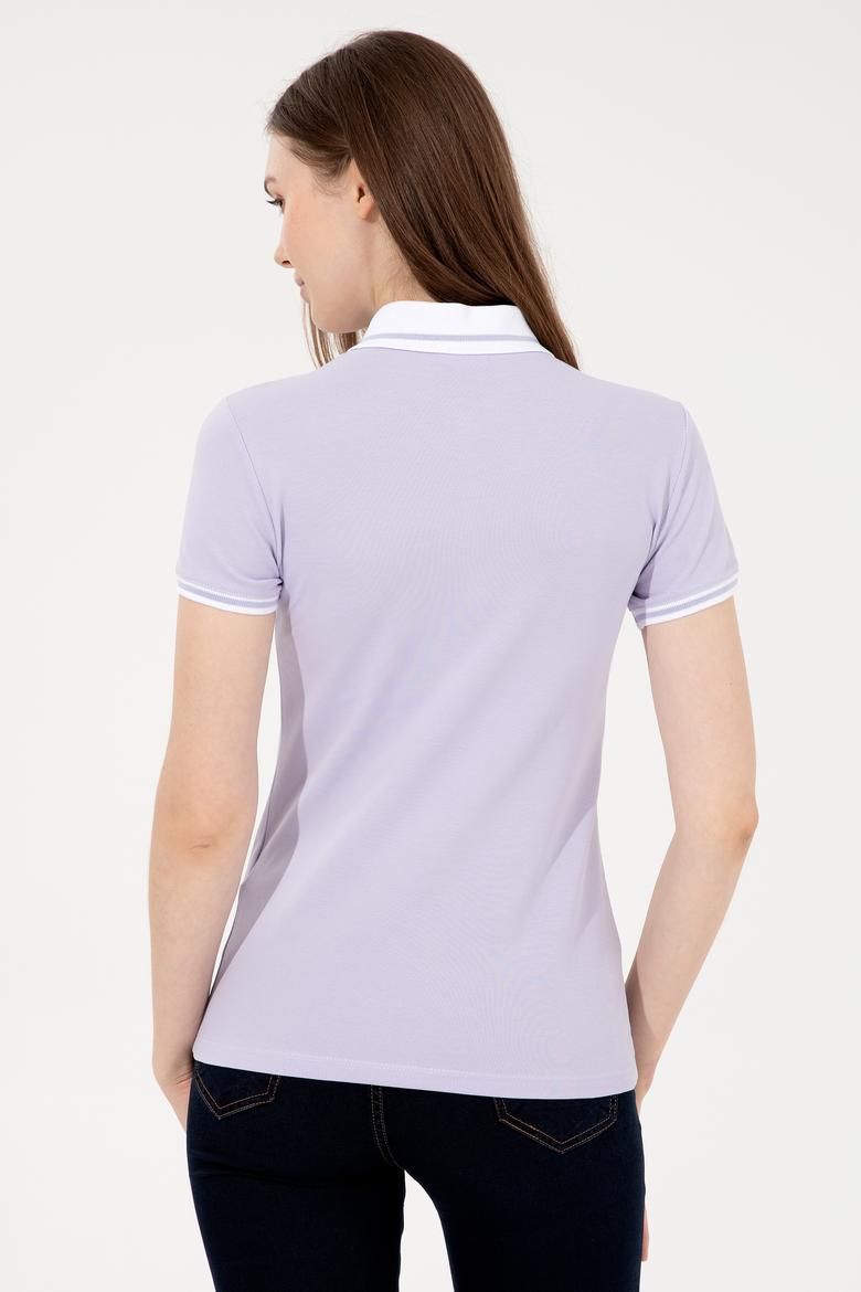 Kadın Lila Polo Yaka T-Shirt - 50248051077