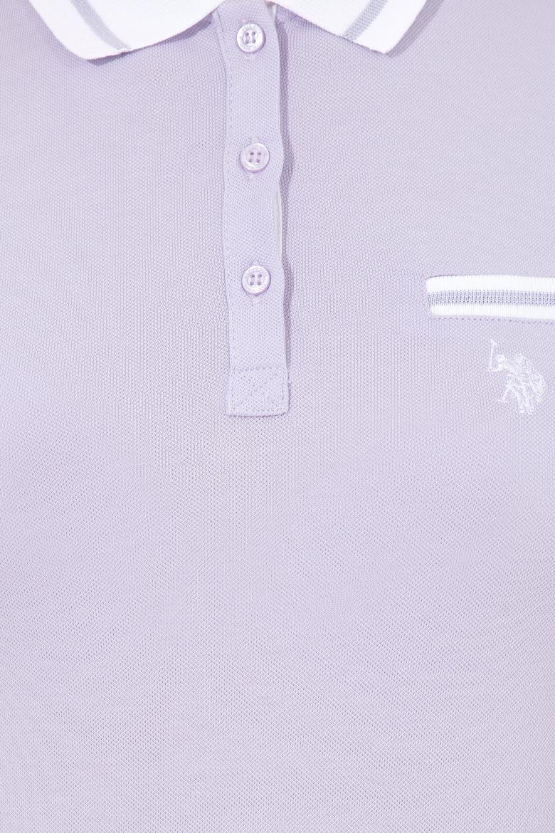 Kadın Lila Polo Yaka T-Shirt - 50248051077