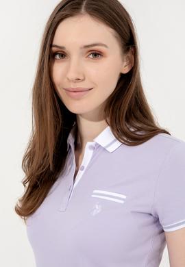 Kadın Lila Polo Yaka T-Shirt - 50248051077