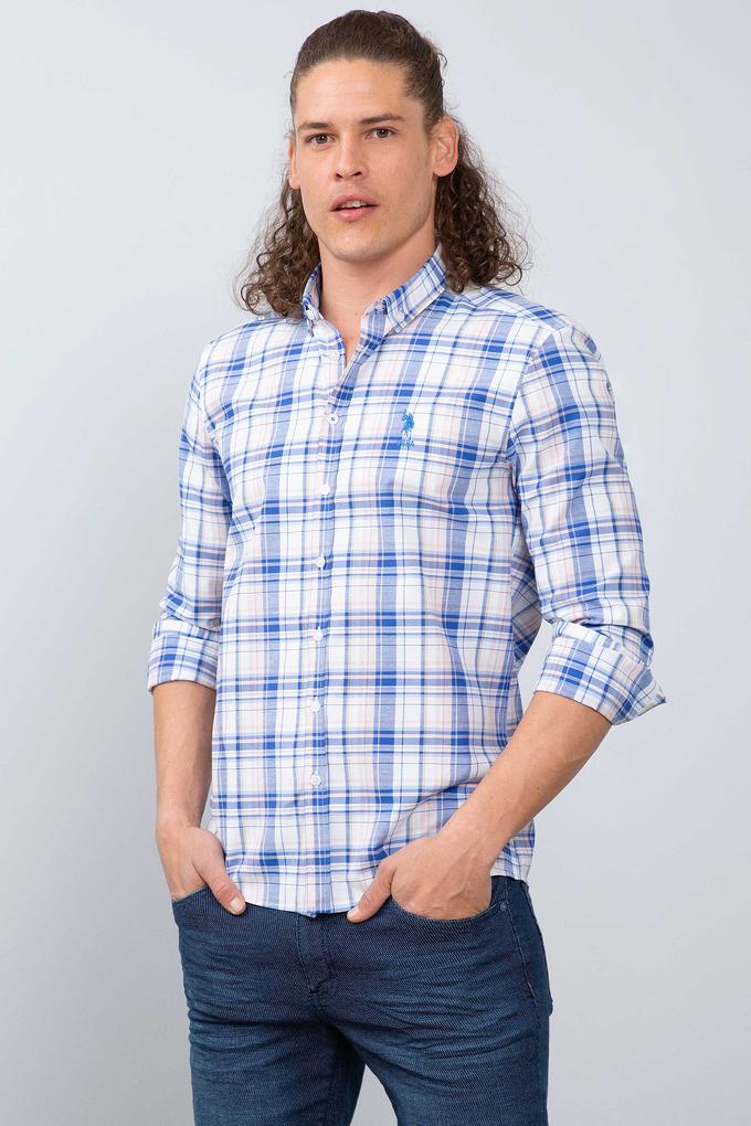 Erkek Mavi Gömlek Uzunkol