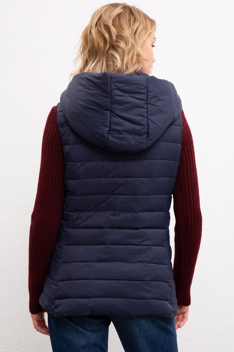 Kadın Lacivert Dokuma Yelek - 50211370010