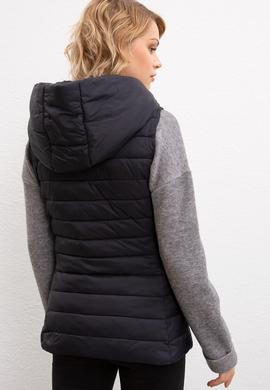 Kadın Siyah Dokuma Yelek - 50211370044