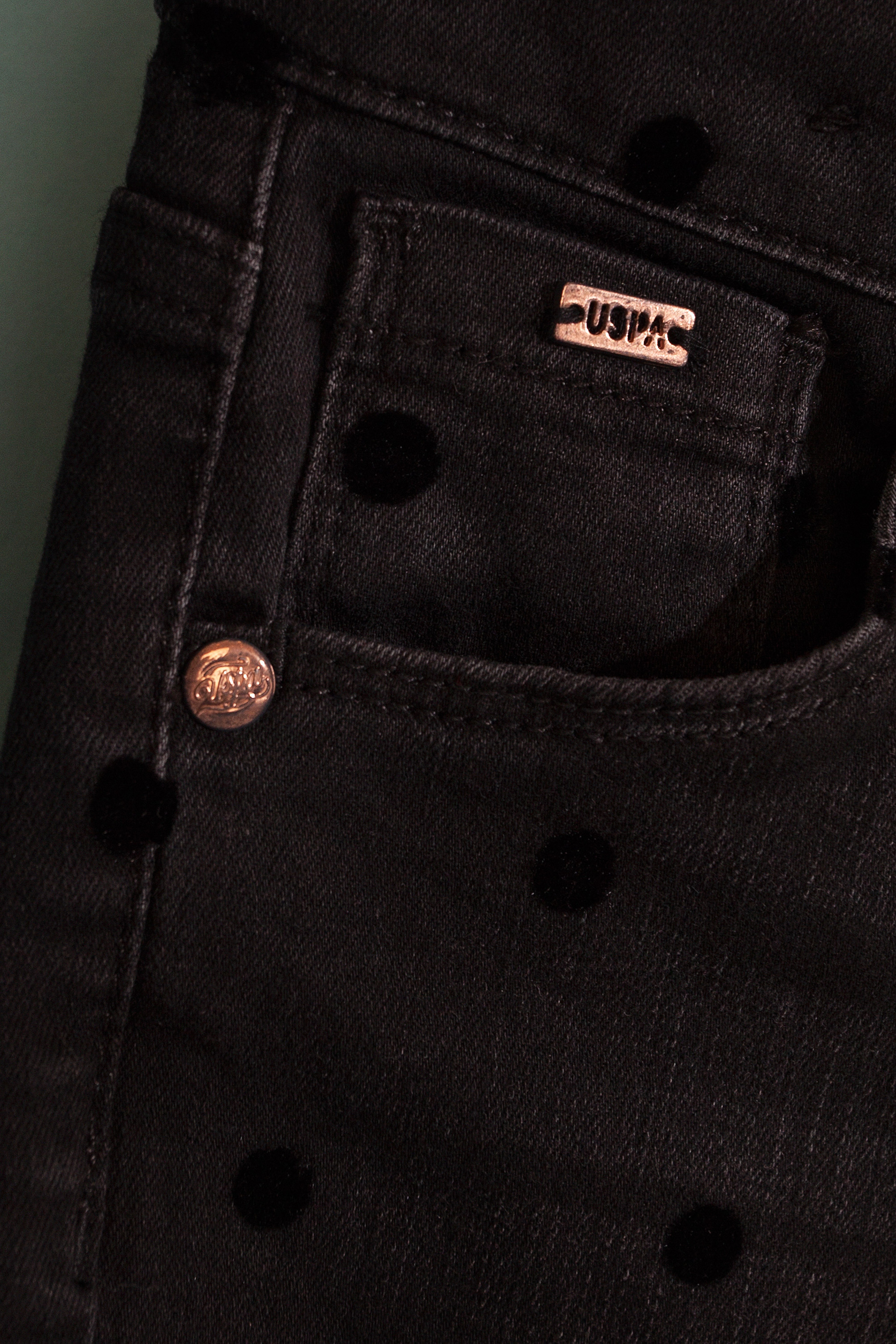 Kız Çocuk Siyah Denim Pantolon - Image 3