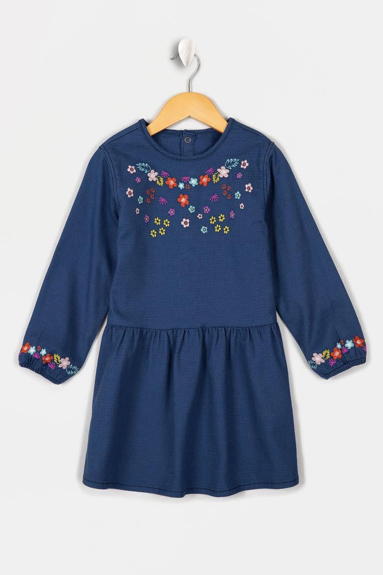 Kız Çocuk Mavi Jean Elbise
