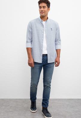 Erkek Lacivert Gömlek Uzunkol - 50219834002