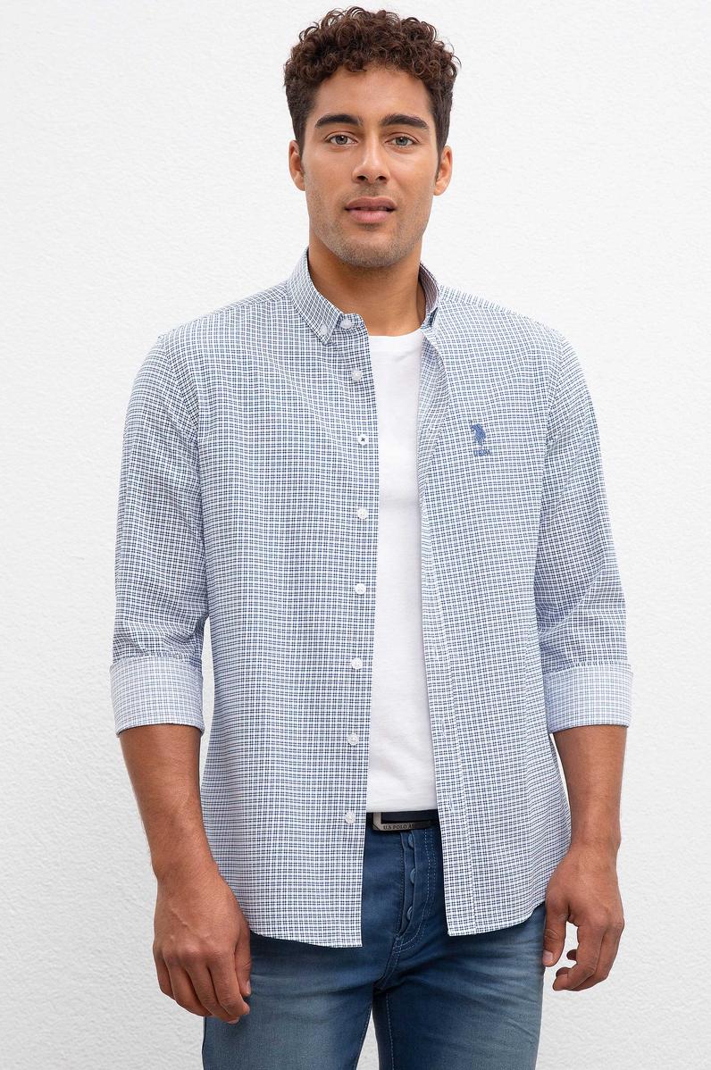 Erkek Lacivert Gömlek Uzunkol