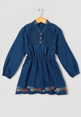 Kız Çocuk Mavi Jean Elbise - 50209025001