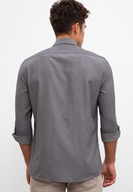 Erkek Gri Gömlek Uzunkol - 50219852012