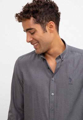Erkek Gri Gömlek Uzunkol - 50219852012