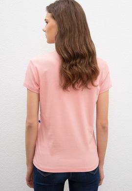 Kadın Pembe Polo Yaka T-Shirt - 50216112004