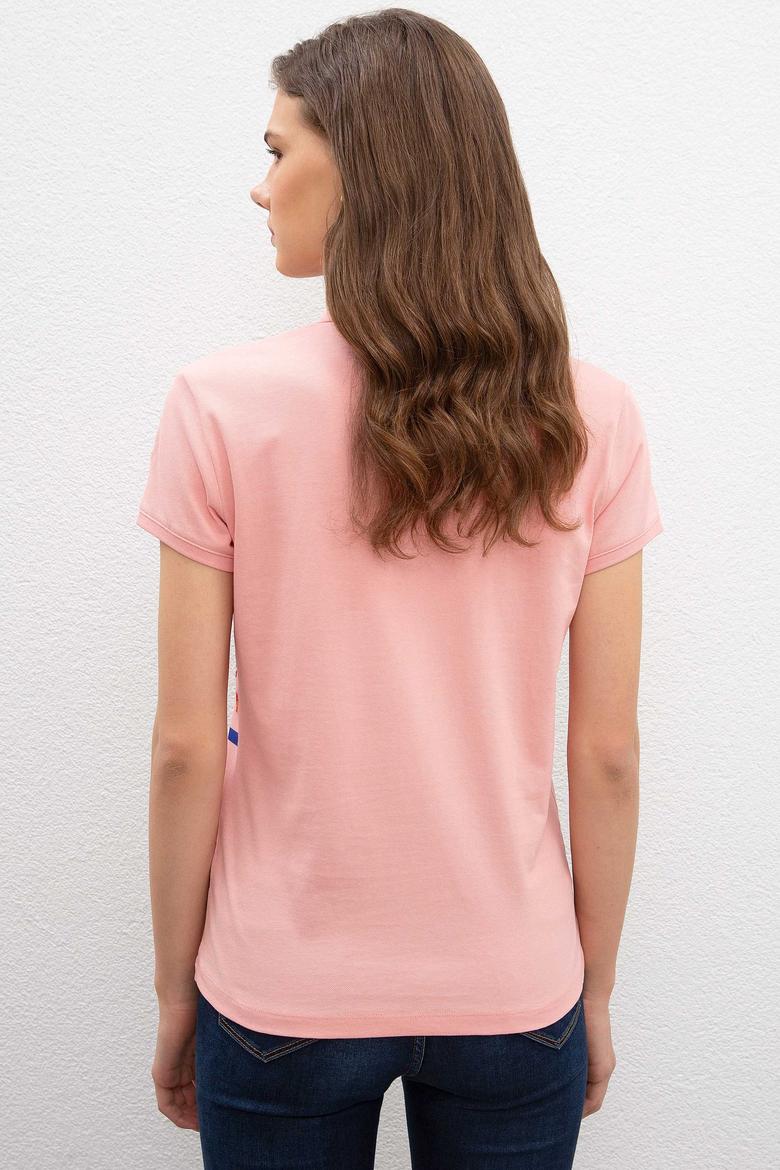 Kadın Pembe Polo Yaka T-Shirt - 50216112004