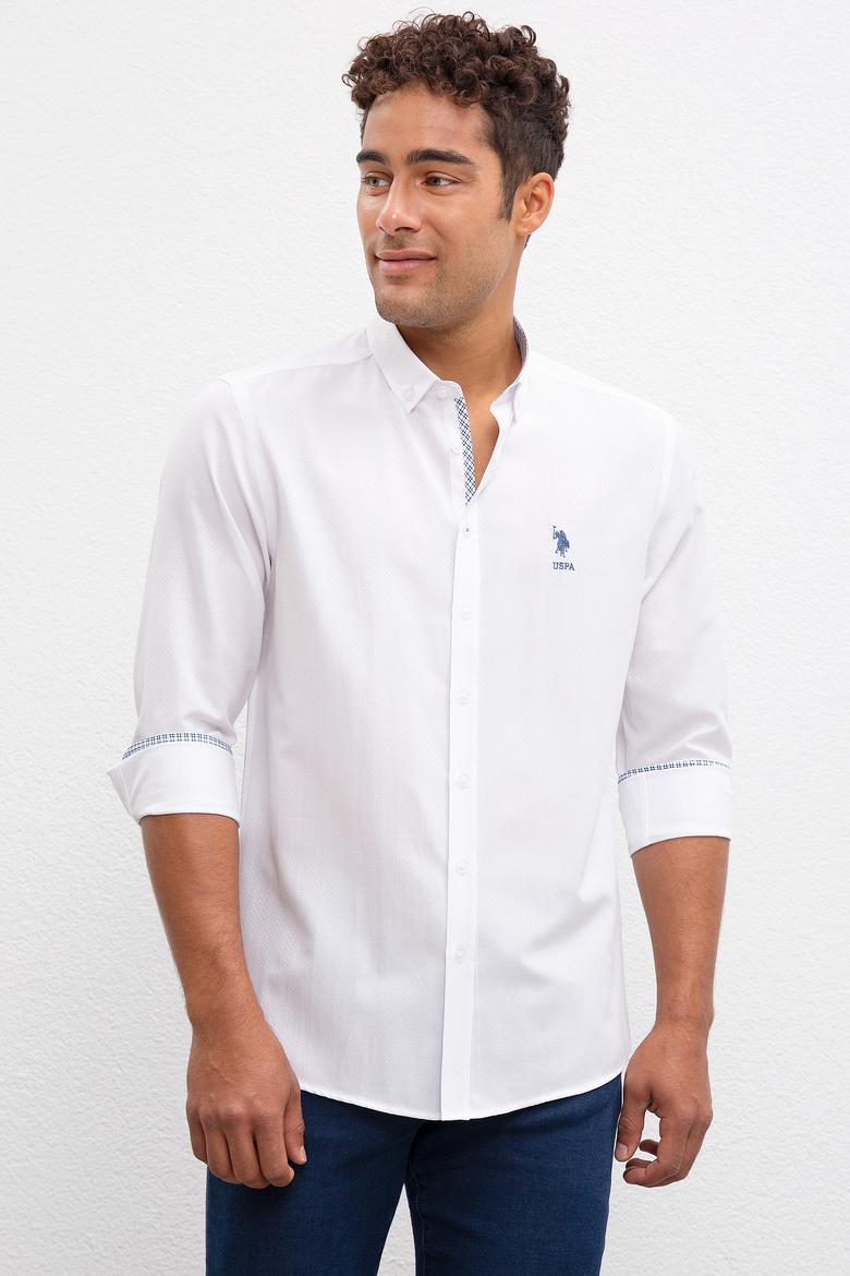 Erkek Beyaz Gömlek Uzunkol - 50219839001