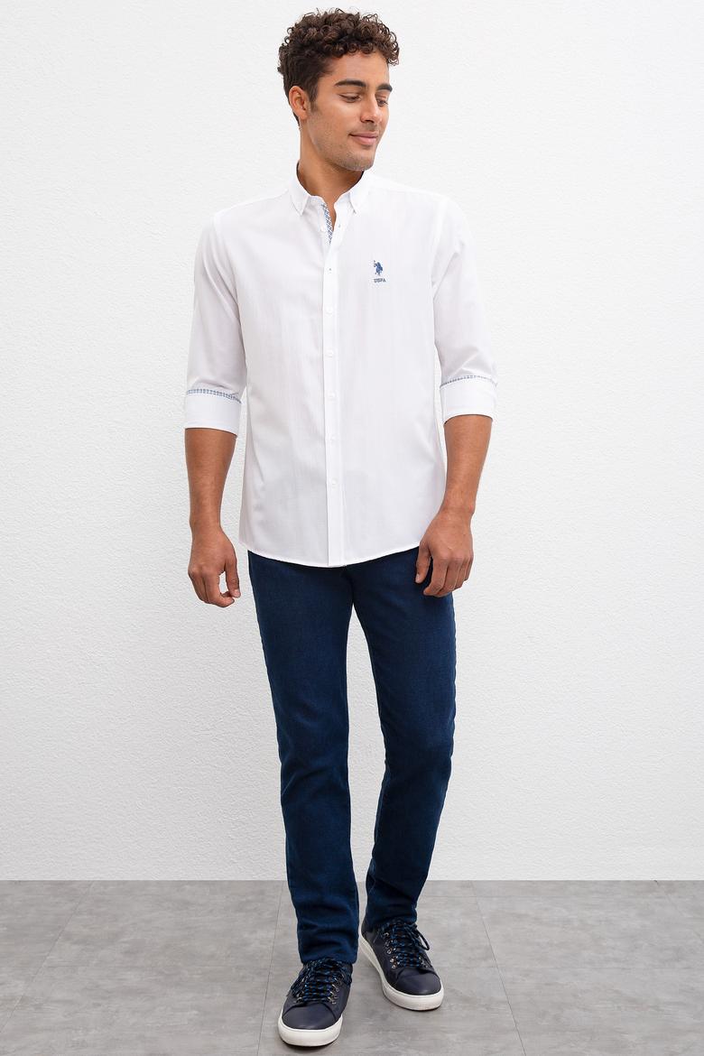 Erkek Beyaz Gömlek Uzunkol - 50219839001