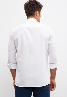 Erkek Beyaz Gömlek Uzunkol - 50219839001
