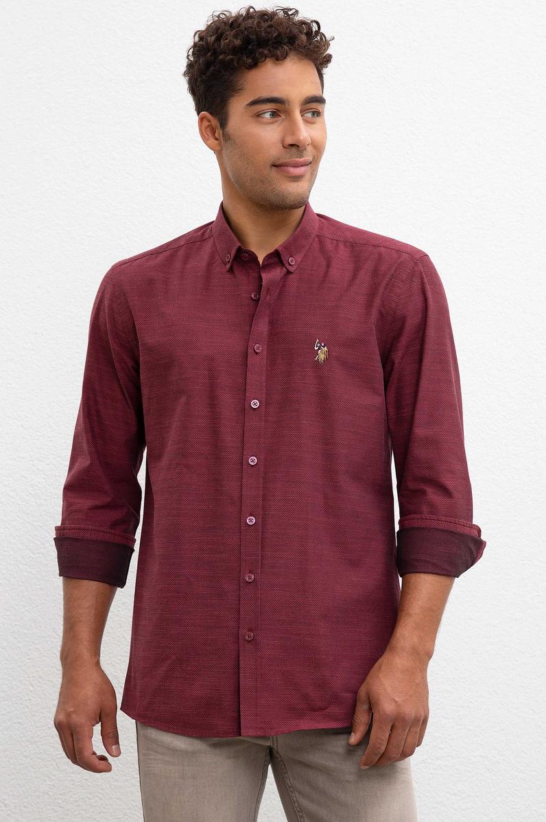 Erkek Bordo Gömlek