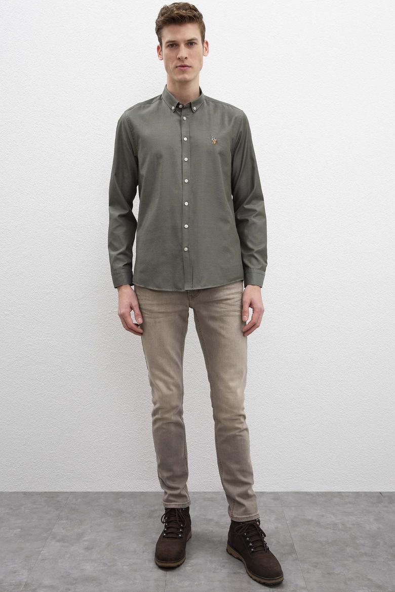 Erkek Yeşil Gömlek Uzunkol - 50220220019