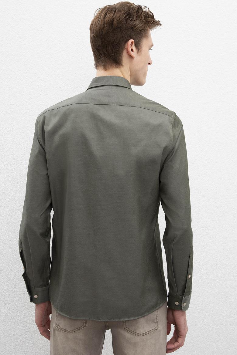 Erkek Yeşil Gömlek Uzunkol - 50220220019