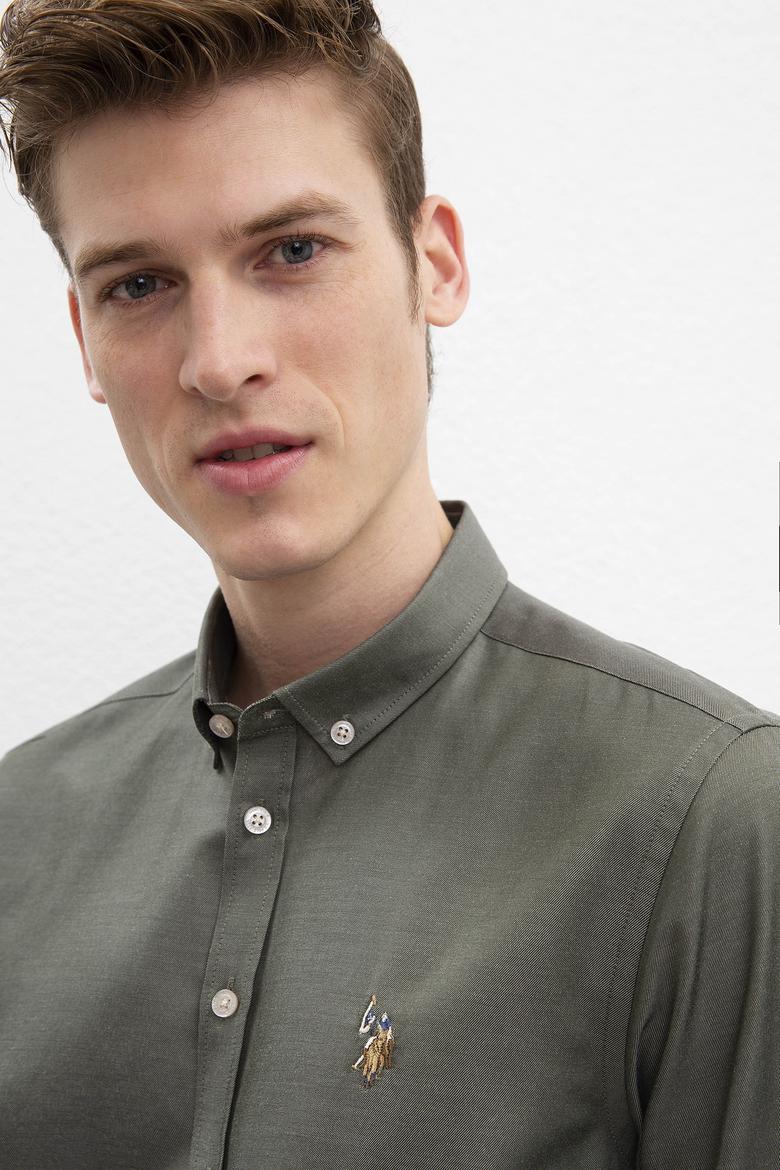 Erkek Yeşil Gömlek Uzunkol - 50220220019