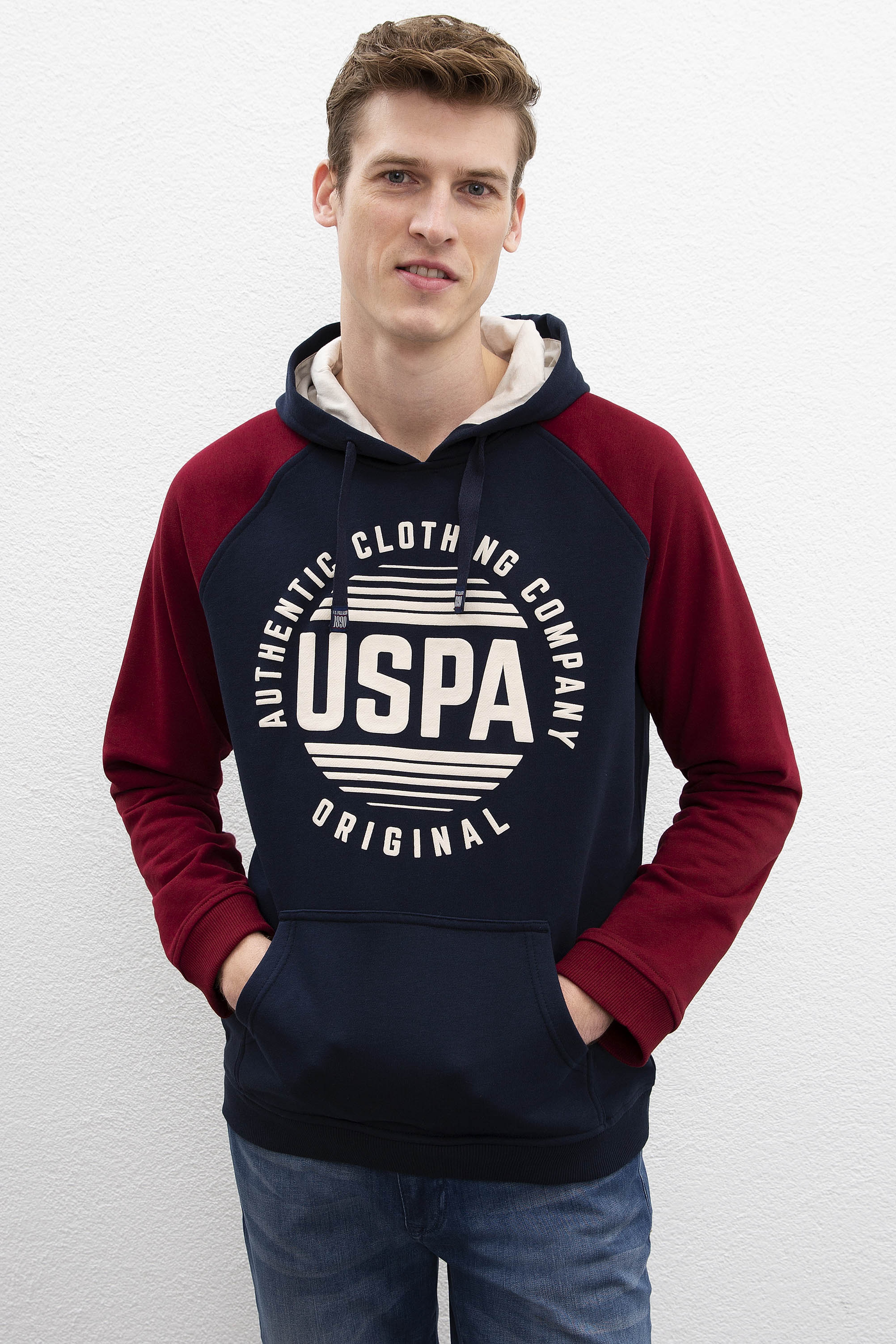 Erkek Lacivert Kapüşonlu Sweatshirt - Image 1