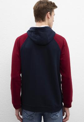 Erkek Lacivert Kapüşonlu Sweatshirt - 50216283011