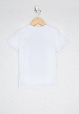 Çocuk Beyaz Bisiklet Yaka Tişört - 50222064004