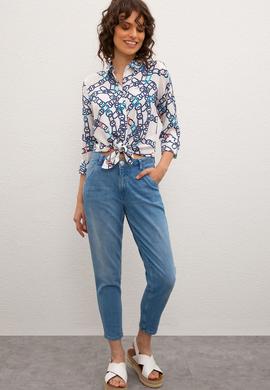 Kadın Beyaz Gömlek Uzunkol - 50218751003